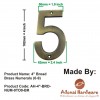 4" Broad Brass Numerals (0-9)